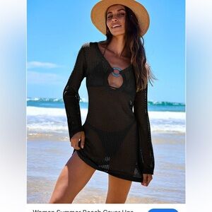 Monday Swimwear Montego Mini Dress in Strawberry Lace Crochet